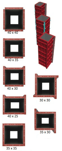Detalle del sistema de formaleta metálica