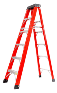 Escalera certifica tipo tijera para alquiler